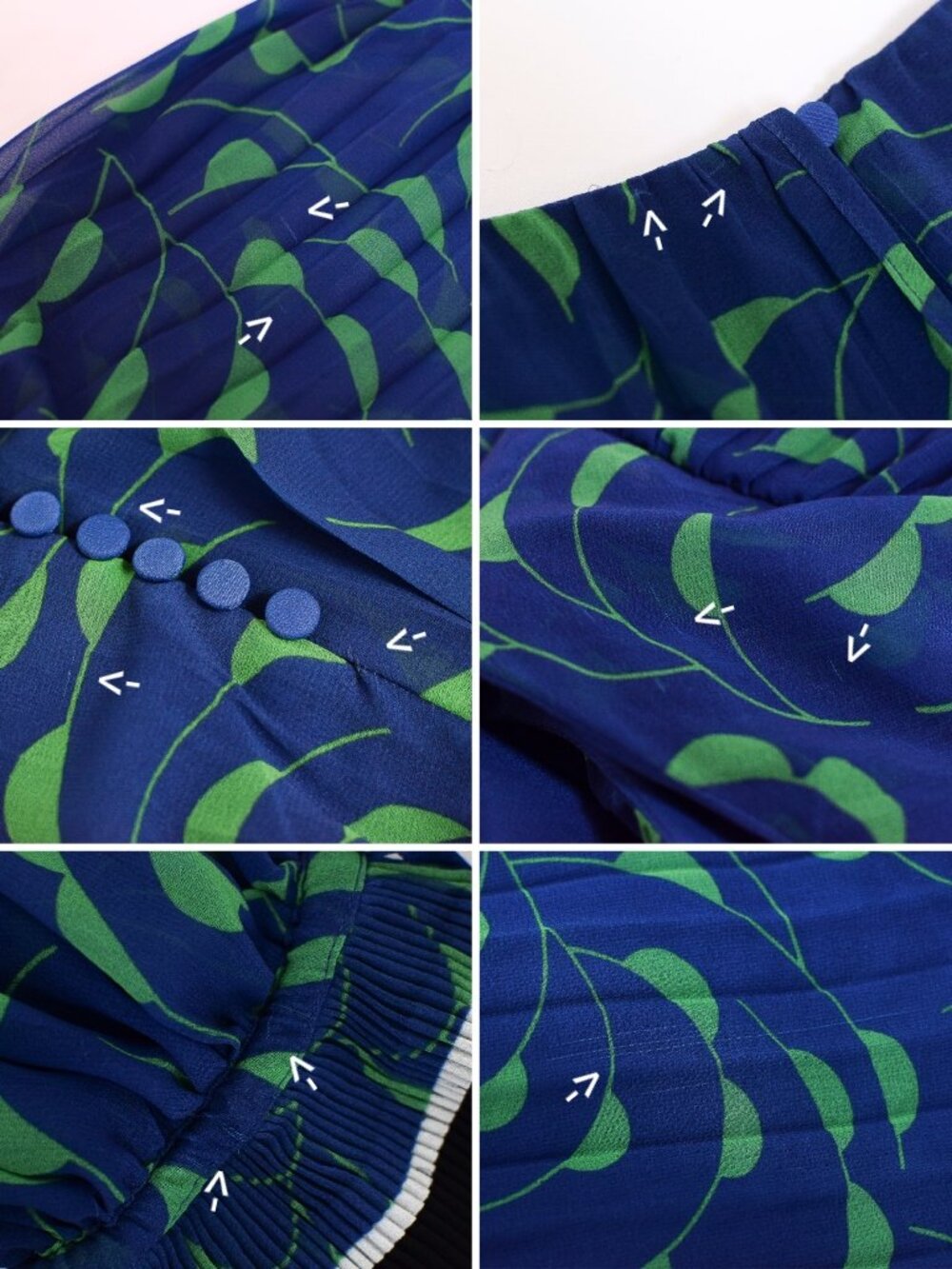 Self Portrait Crescent Chiffon Pleated Cape Dress Blue Green Mini Sz 4 Cocktail - Picture 15 of 15